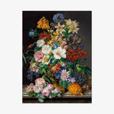 Flower Piece with Pineapple, Grapes and Parrot by Franz Xaver Petter - thumbnail_0_nf_674342fafaa684e1cf4ba596